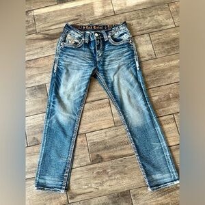 Used Once mens Rock Revival Jeans size 34 x 31 straight jeans ⚜️